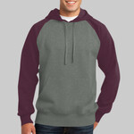 Raglan Colorblock Pullover Hooded Sweatshirt