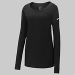 Ladies Core Cotton Long Sleeve Scoop Neck Tee